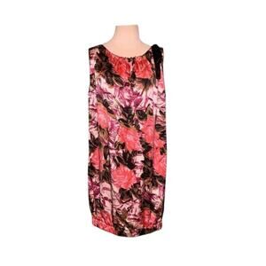 Tracy Reese red floral silk sleeveless party mini dress size S